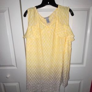 Catherine’s Cold Shoulder Blouse - Yellow/White
